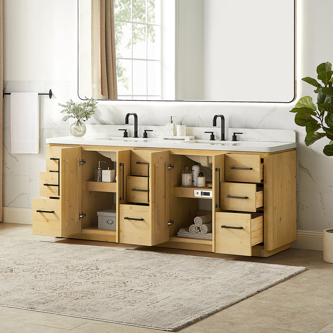 Serene 84" Double Bathroom Vanity