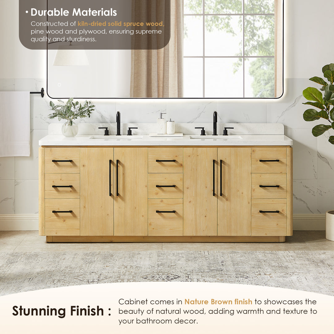 Serene 84" Double Bathroom Vanity