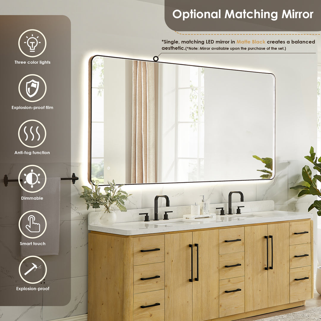 Serene 84" Double Bathroom Vanity