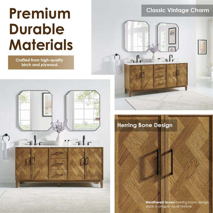 Clara 72" Double Bathroom Vanity