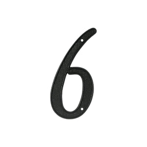 Deltana Architectural Hardware Home Accessories 4" Numbers Zinc Die-Cast, Black each