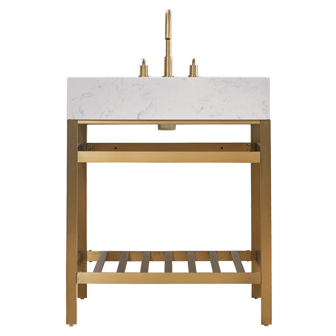 Merano 30" Single Stainless Steel Vanity Console