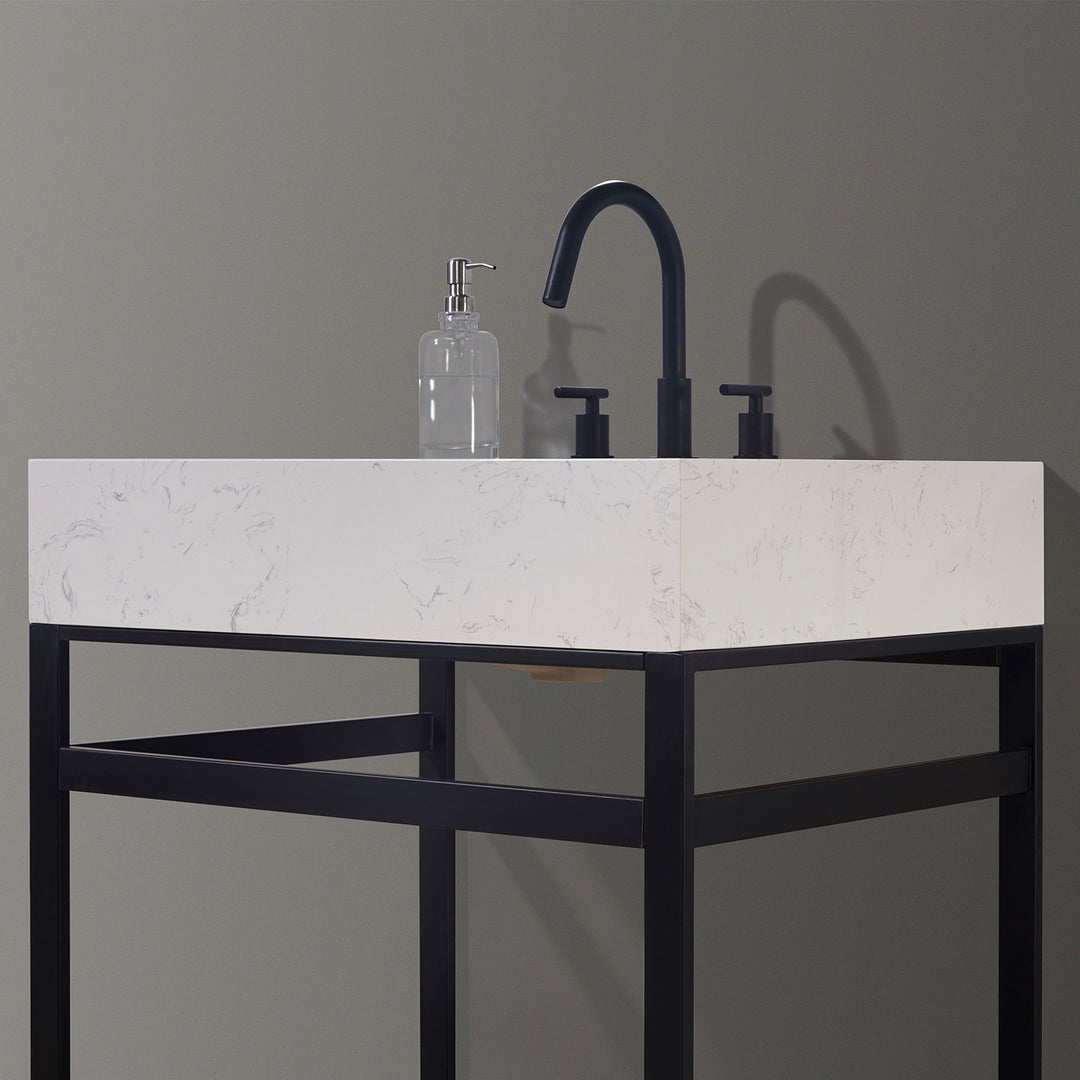 Merano 30" Single Stainless Steel Vanity Console