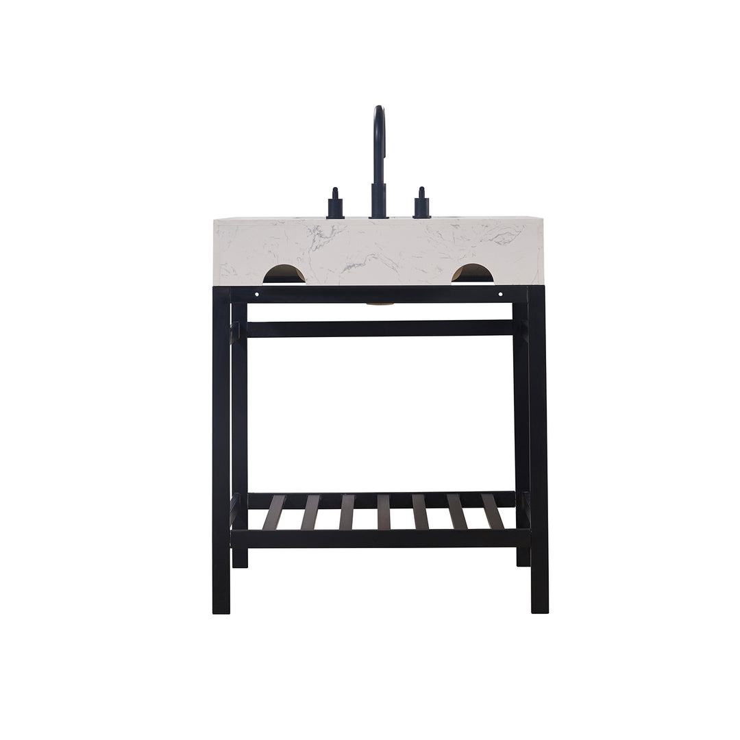 Merano 30" Single Stainless Steel Vanity Console