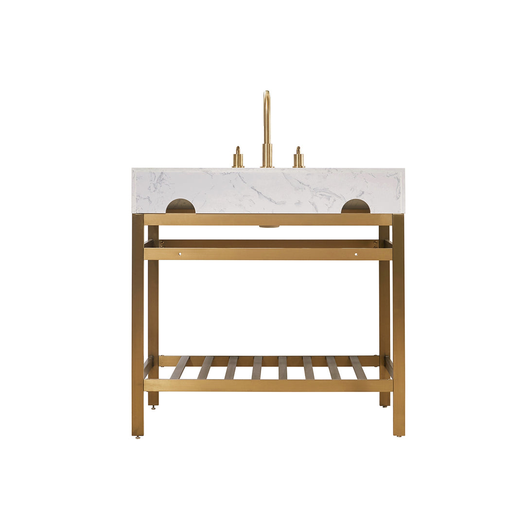 Merano 36" Single Stainless Steel Vanity Console