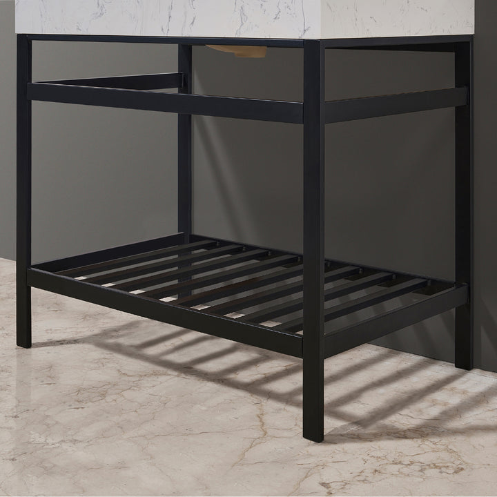 Merano 36" Single Stainless Steel Vanity Console