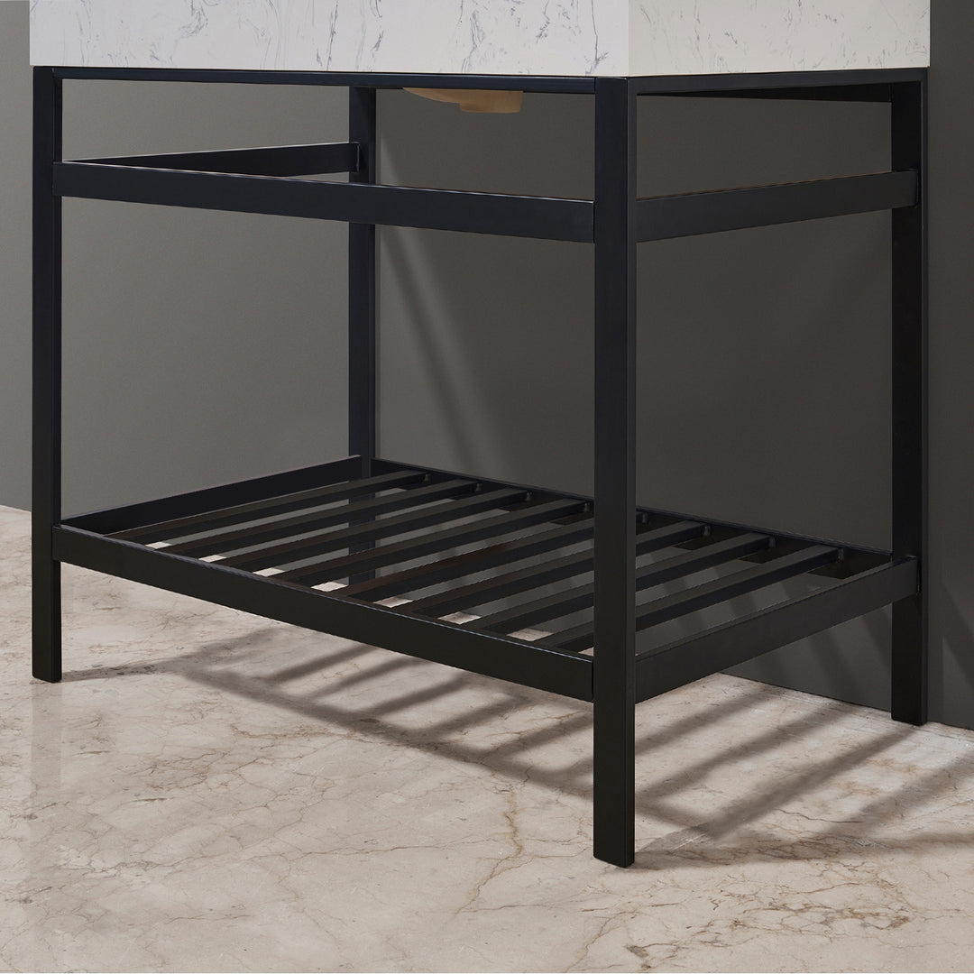 Merano 36" Single Stainless Steel Vanity Console