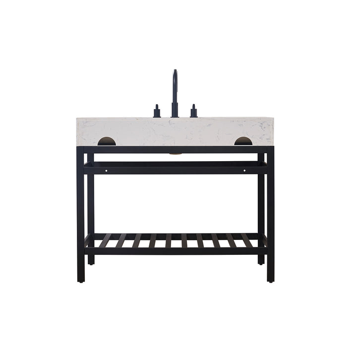 Merano 42" Single Stainless Steel Vanity Console