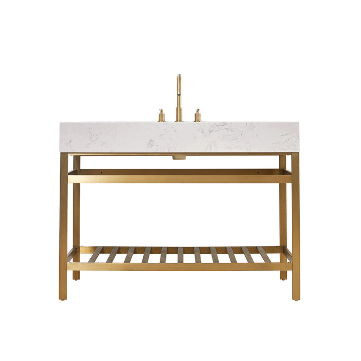 Merano 48" Single Stainless Steel Vanity Console