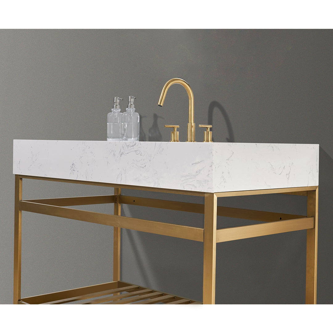 Merano 48" Single Stainless Steel Vanity Console