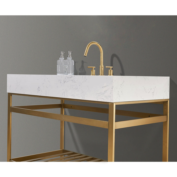 Merano 48" Single Stainless Steel Vanity Console