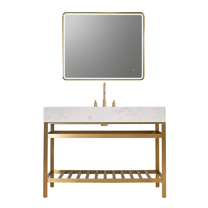 Merano 48" Single Stainless Steel Vanity Console