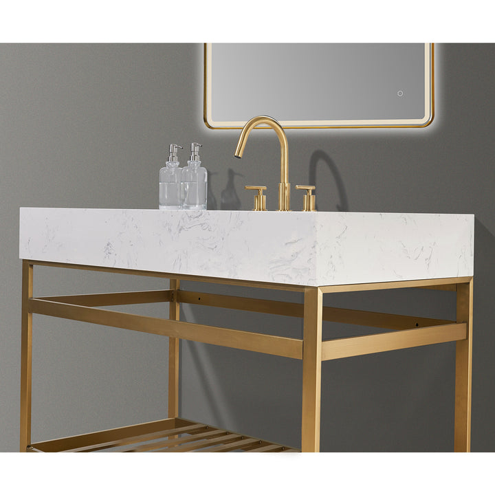 Merano 48" Single Stainless Steel Vanity Console