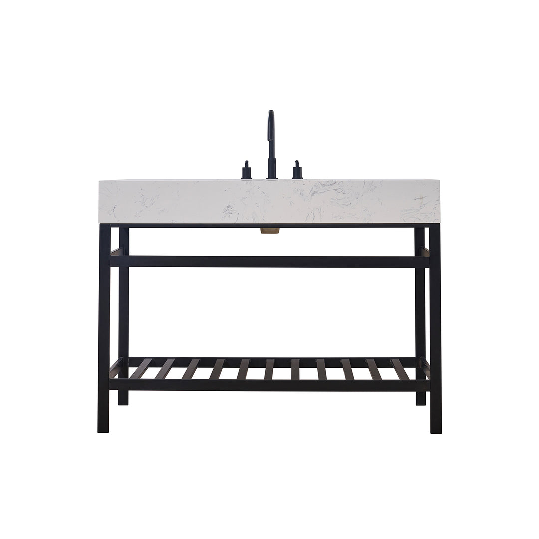 Merano 48" Single Stainless Steel Vanity Console