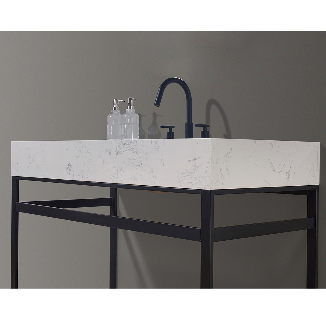 Merano 48" Single Stainless Steel Vanity Console