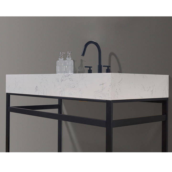 Merano 48" Single Stainless Steel Vanity Console