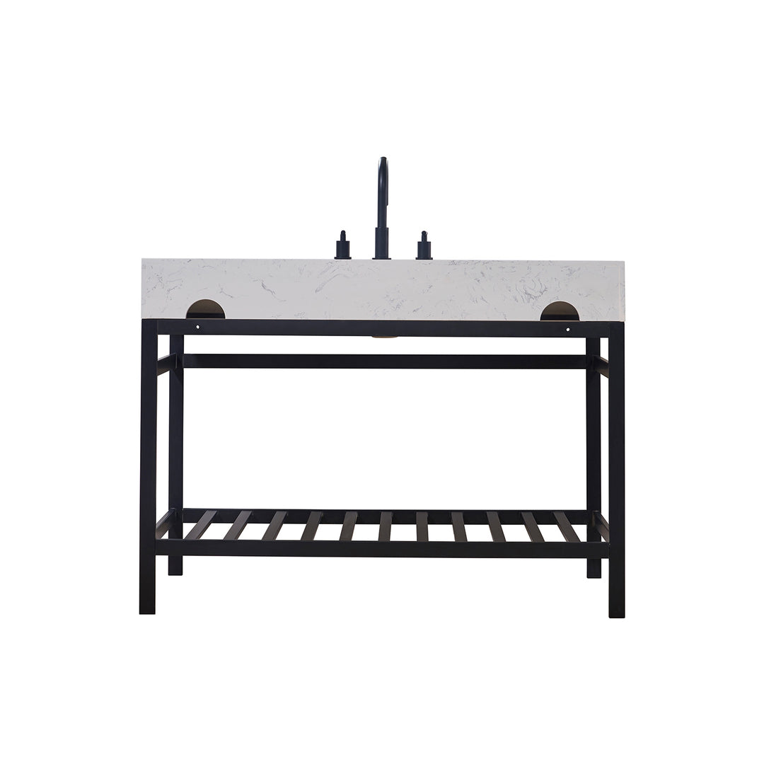 Merano 48" Single Stainless Steel Vanity Console