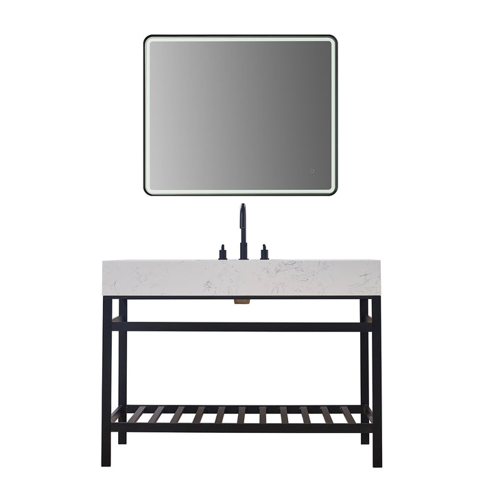 Merano 48" Single Stainless Steel Vanity Console