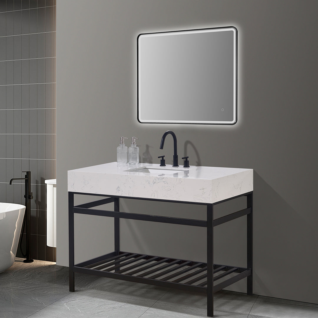 Merano 48" Single Stainless Steel Vanity Console