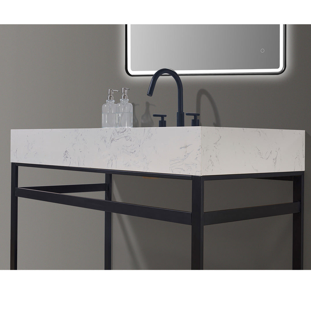 Merano 48" Single Stainless Steel Vanity Console