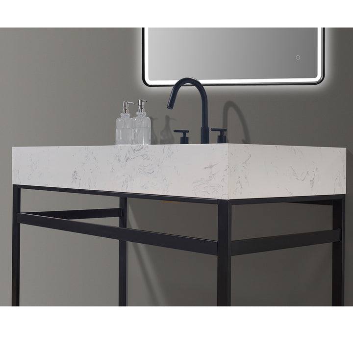 Merano 48" Single Stainless Steel Vanity Console