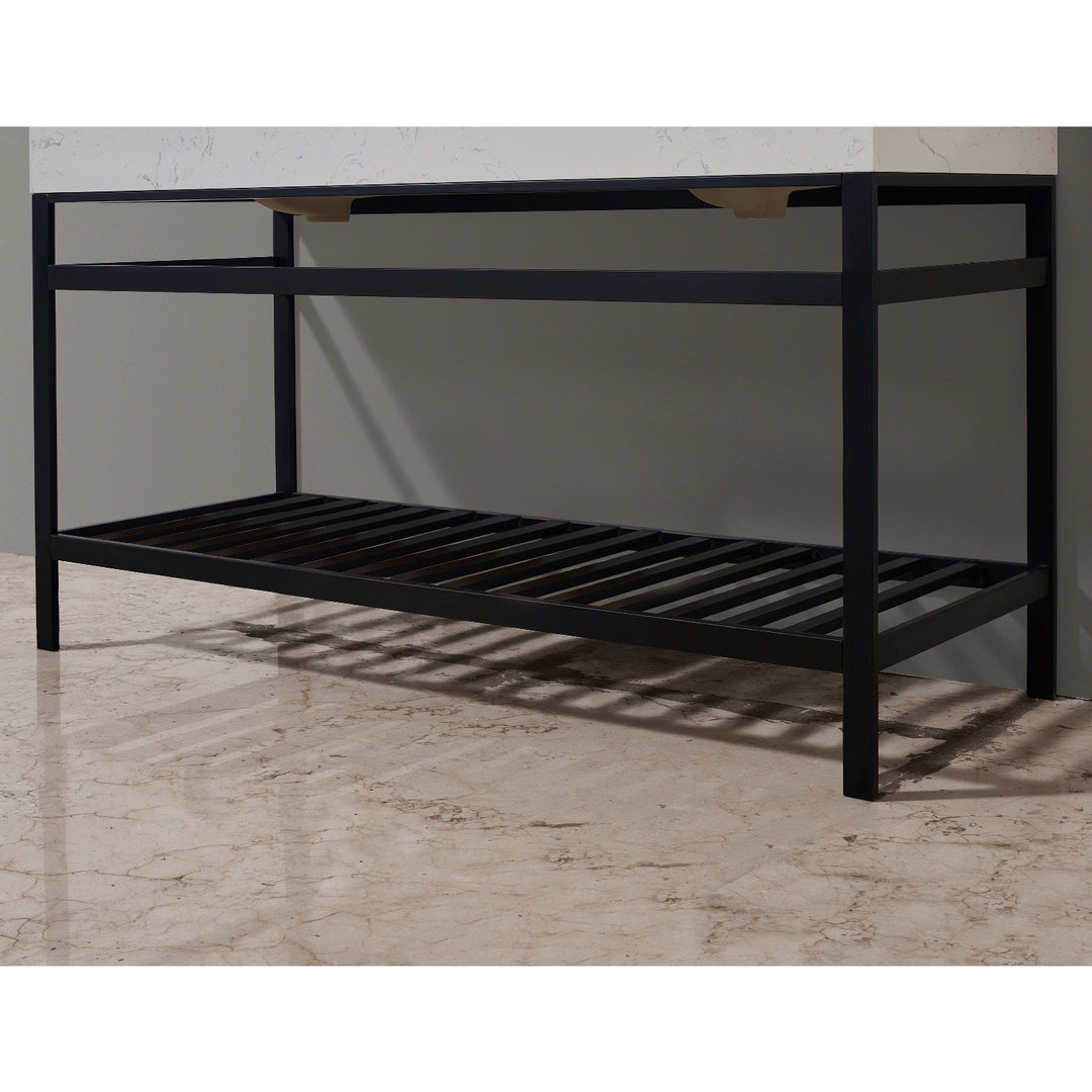 Merano 60" Double Stainless Steel Vanity Console