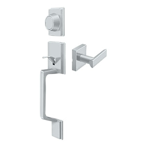 Deltana Architectural Hardware Highgate Handleset with Zinc Livingston Lever Dummy