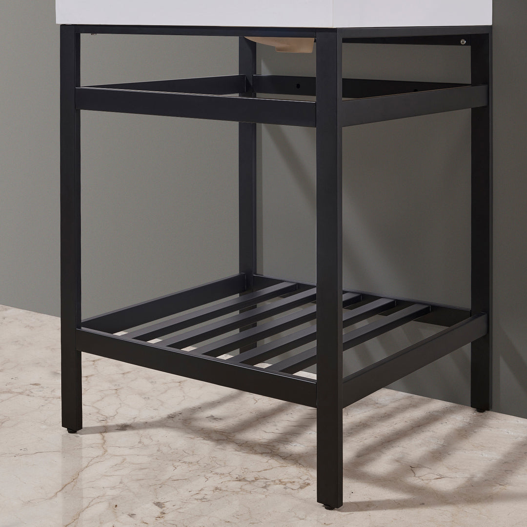 Edolo 24" Single Stainless Steel Vanity Console