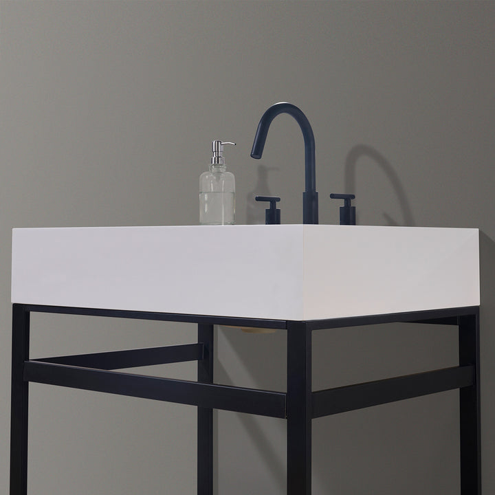 Edolo 30" Single Stainless Steel Vanity Console