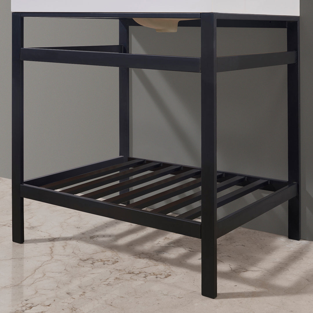 Edolo 30" Single Stainless Steel Vanity Console