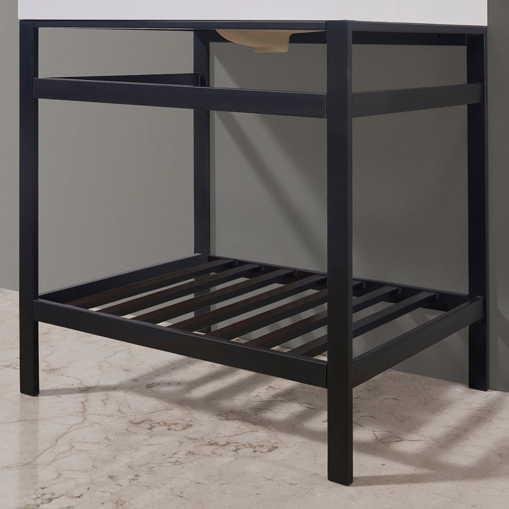 Edolo 30" Single Stainless Steel Vanity Console