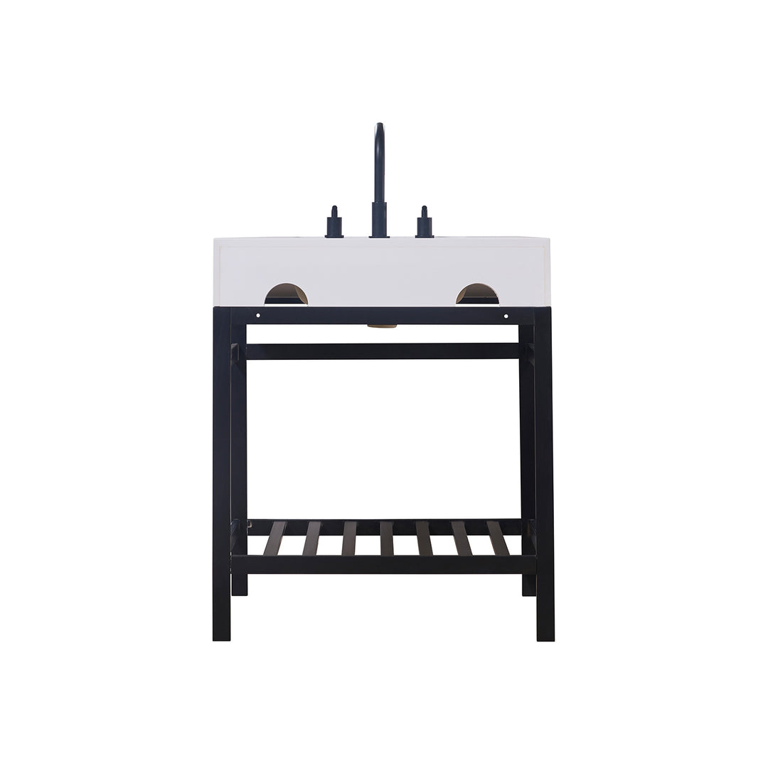 Edolo 30" Single Stainless Steel Vanity Console