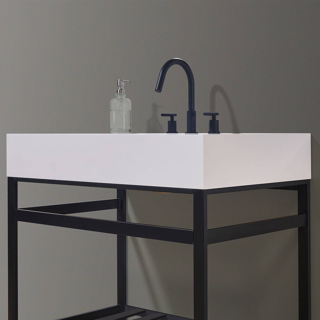 Edolo 36" Single Stainless Steel Vanity Console