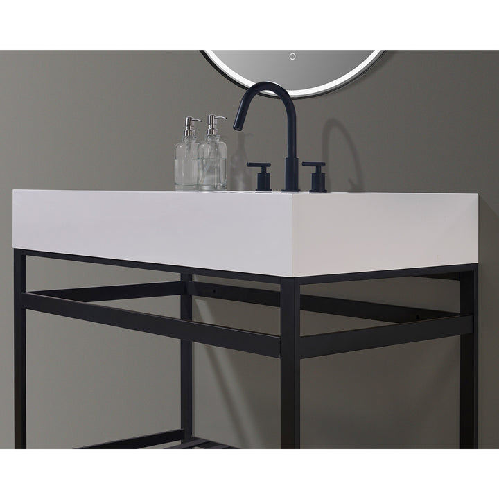 Edolo 42" Single Stainless Steel Vanity Console