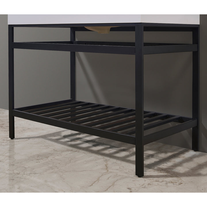 Edolo 42" Single Stainless Steel Vanity Console