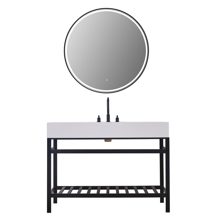 Edolo 48" Single Stainless Steel Vanity Console