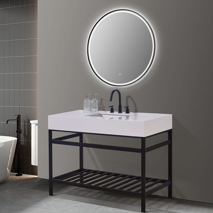 Edolo 48" Single Stainless Steel Vanity Console