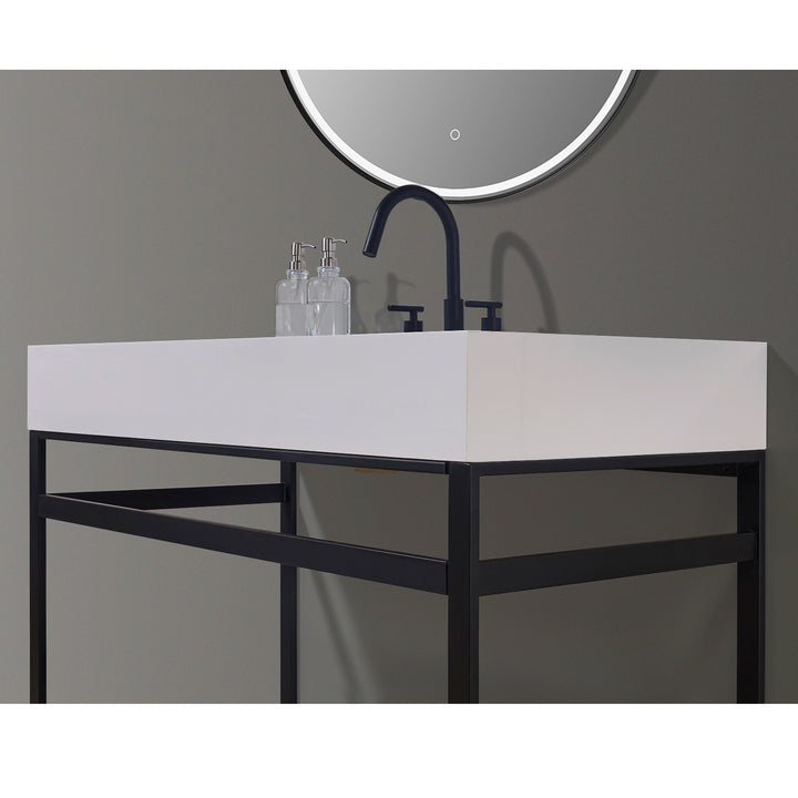 Edolo 48" Single Stainless Steel Vanity Console