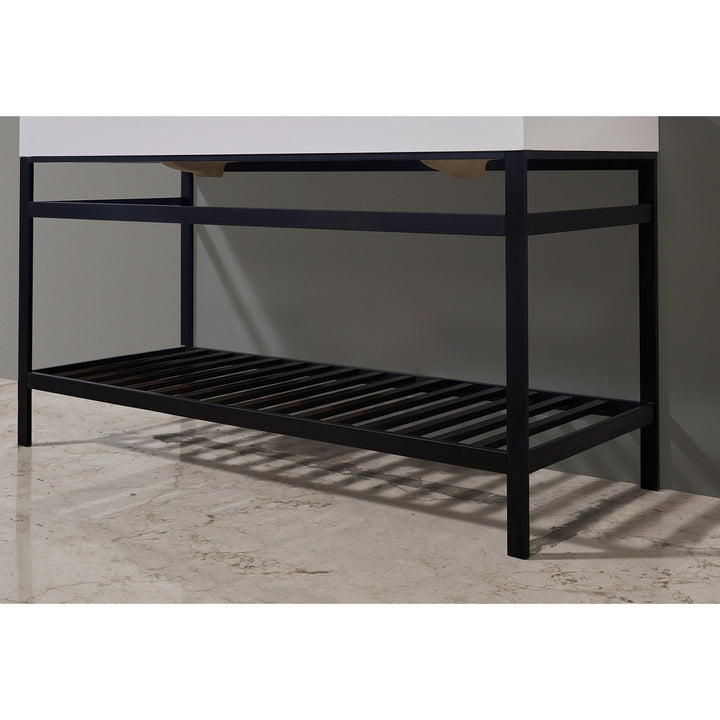 Edolo 60" Double Stainless Steel Vanity Console