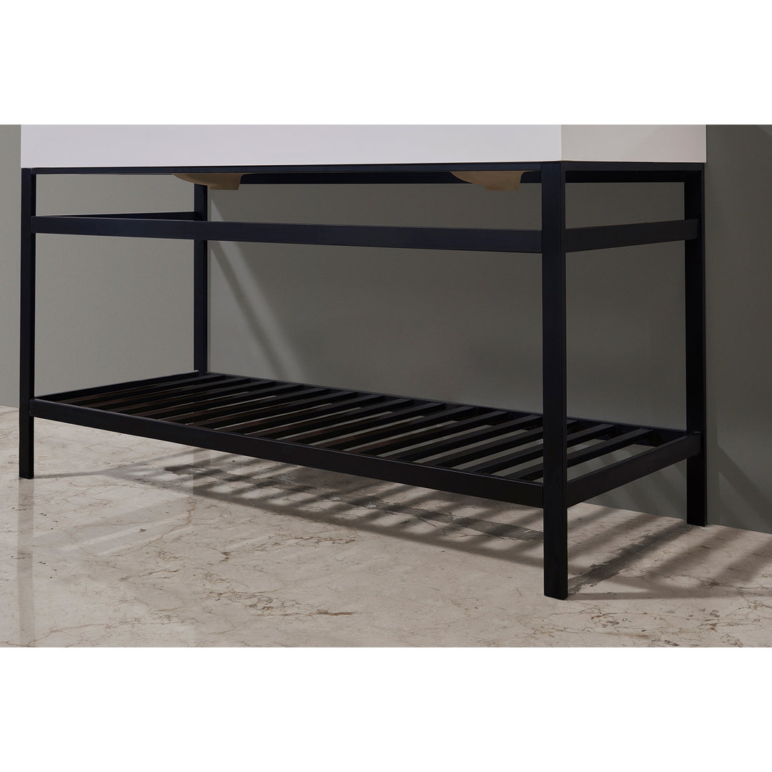 Edolo 60" Double Stainless Steel Vanity Console