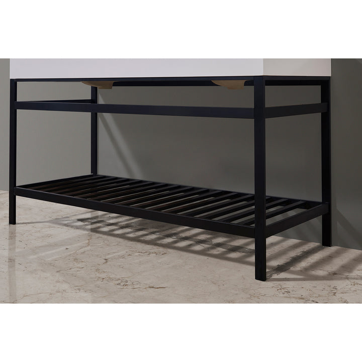 Edolo 60" Double Stainless Steel Vanity Console