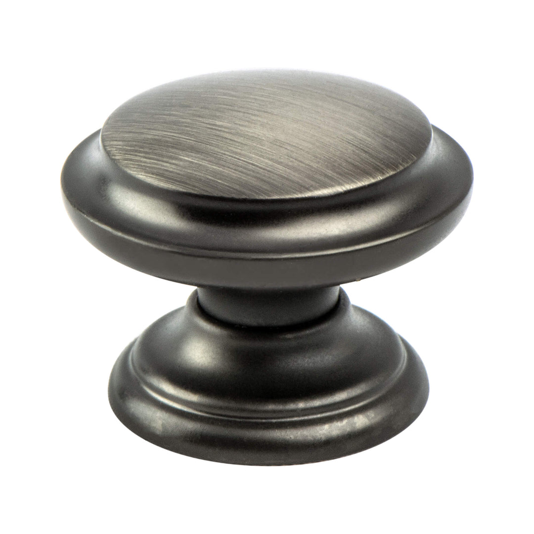 Euro Classica Brushed Nickel Tiered Knob