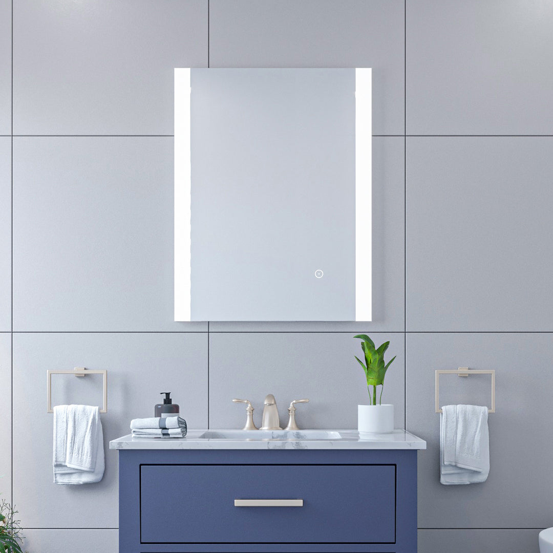 Cosenza Rectangle Frameless Modern LED Bathroom Vanity Mirror