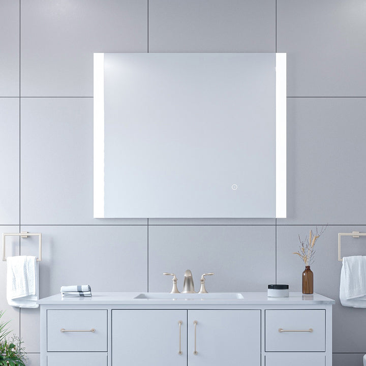 Cosenza Rectangle Frameless Modern LED Bathroom Vanity Mirror