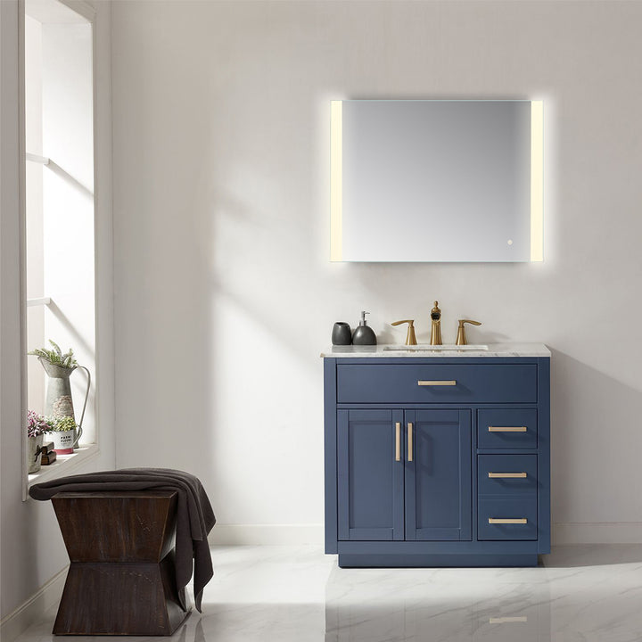 Cosenza Rectangle Frameless Modern LED Bathroom Vanity Mirror