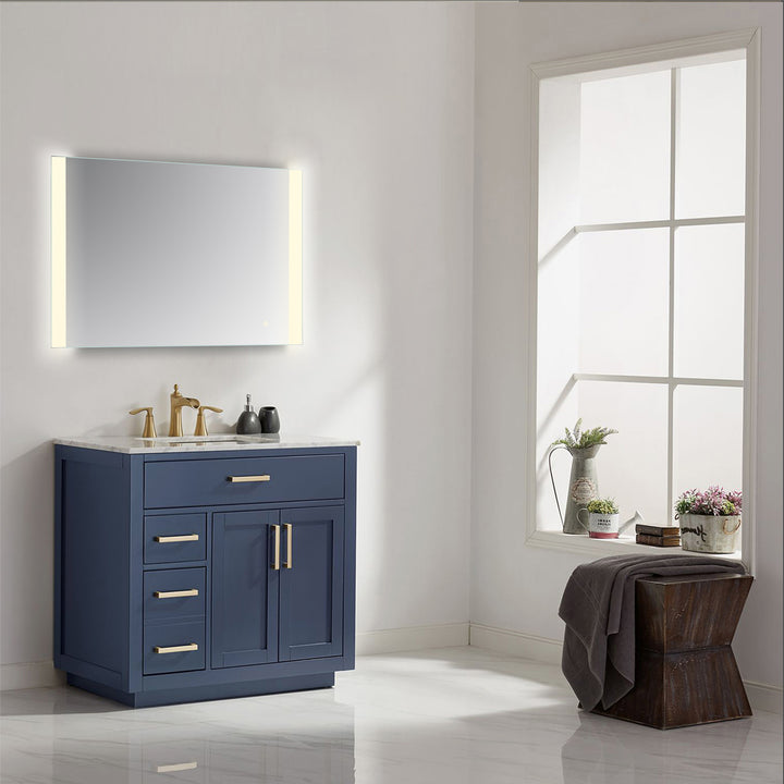 Cosenza Rectangle Frameless Modern LED Bathroom Vanity Mirror