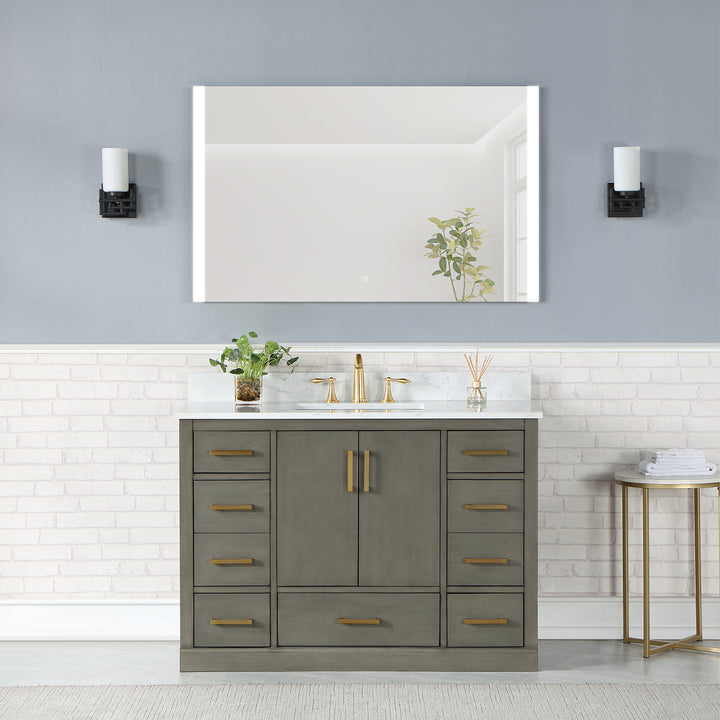 Cosenza Rectangle Frameless Modern LED Bathroom Vanity Mirror