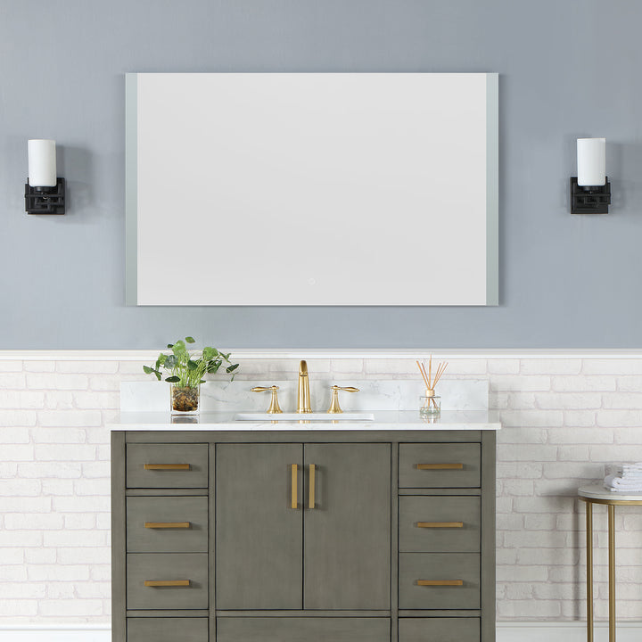 Cosenza Rectangle Frameless Modern LED Bathroom Vanity Mirror