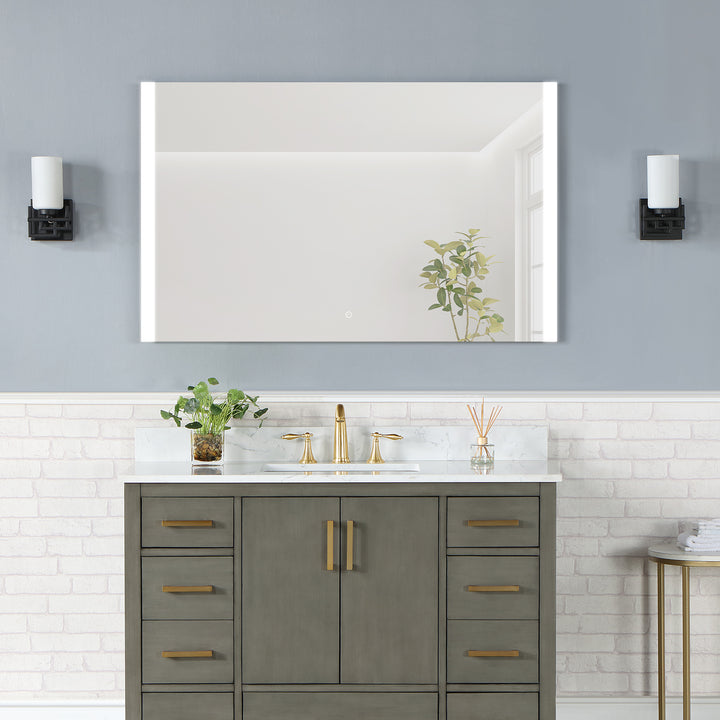Cosenza Rectangle Frameless Modern LED Bathroom Vanity Mirror