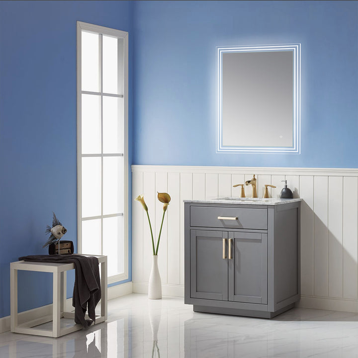 Livorno Rectangle Frameless Modern LED Bathroom Vanity Mirror
